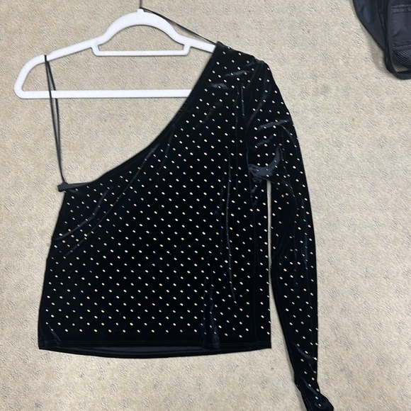 Black knit sequined top - Picture 3 of 3